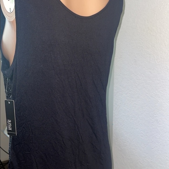Nwt Ana sleeveless black sequins top size large - Picture 3 of 5
